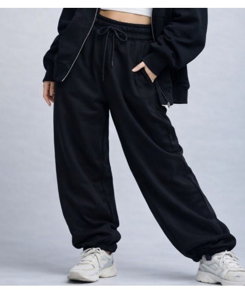 LAUTRE COTE(ロウトレコウト)の「カットソースエットパンツ(スウェットパンツ・レディース・ブラック/グレー・MEDIUM/LARGE/SMALL)」の6枚目の写真