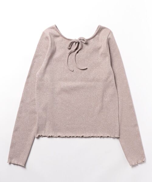 flower（フラワー）の「スパークルトップ（Tシャツ/カットソー・レディース・ベージュ/シルバー・FREE）」の14枚目の写真