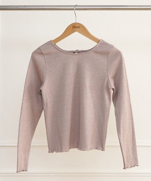 flower（フラワー）の「スパークルトップ（Tシャツ/カットソー・レディース・ベージュ/シルバー・FREE）」の18枚目の写真