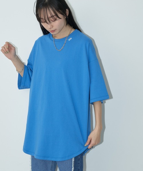 Lee(リー)の「Lee×e.m.a.e ROUNDHEM TEE(Tシャツ/カットソー・レディース・オフホワイト/ブルー/ブラック・FREE)」の3枚目の写真