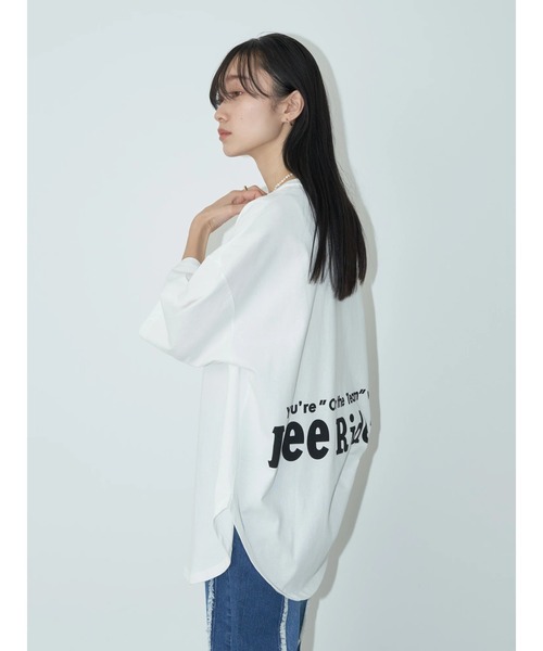 Lee(リー)の「Lee×e.m.a.e ROUNDHEM TEE(Tシャツ/カットソー・レディース・オフホワイト/ブルー/ブラック・FREE)」の4枚目の写真