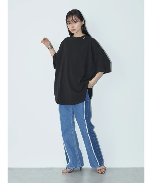 Lee(リー)の「Lee×e.m.a.e ROUNDHEM TEE(Tシャツ/カットソー・レディース・オフホワイト/ブルー/ブラック・FREE)」の13枚目の写真