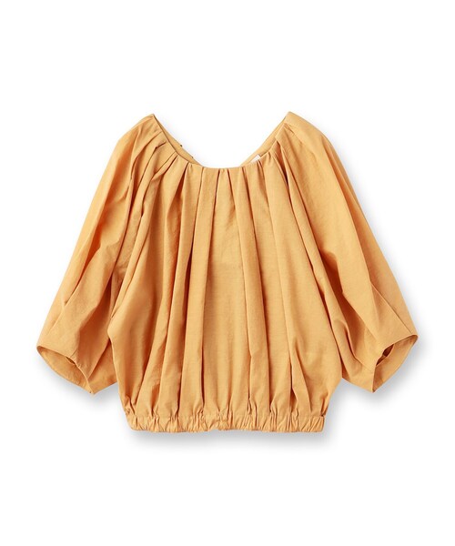 GALLEST（ギャレスト）の「【GISEL6月号掲載】タックギャザーブラウス（シャツ/ブラウス・レディース・ブラック/ホワイト/サンドベージュ/イエロー・38/05）」の5枚目の写真