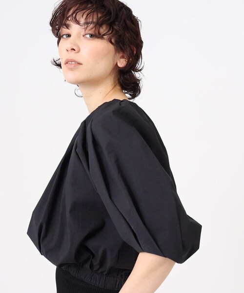 GALLEST（ギャレスト）の「【GISEL6月号掲載】タックギャザーブラウス（シャツ/ブラウス・レディース・ブラック/ホワイト/サンドベージュ/イエロー・38/05）」の19枚目の写真