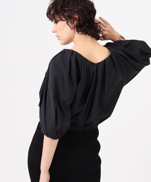 GALLEST（ギャレスト）の「【GISEL6月号掲載】タックギャザーブラウス（シャツ/ブラウス・レディース・ブラック/ホワイト/サンドベージュ/イエロー・38/05）」の20枚目の写真