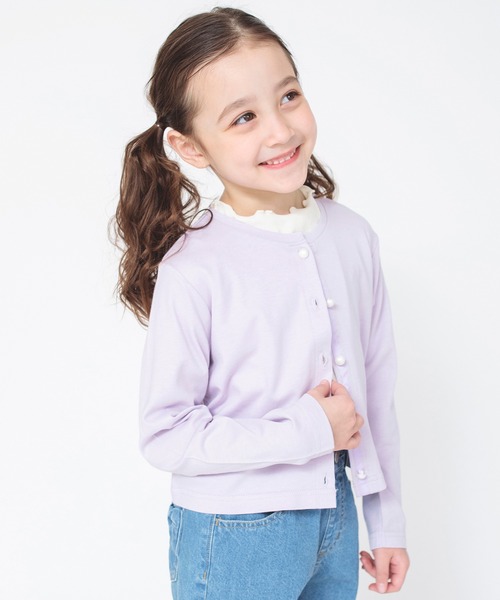 BRANSHES（ブランシェス）の「【調温機能/UVケア】シンプルカーディガン（カーディガン/ボレロ・キッズ・その他/アイボリー/ラベンダー・120/140/90/130/150/160/110/100）」の3枚目の写真