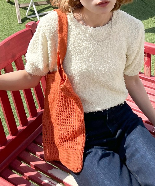 Chillfar(チルファー)の「サマーモールニットトップス(ニット/セーター・レディース・アイボリー/ブルー/モカ/チャコール・FREE)」の2枚目の写真