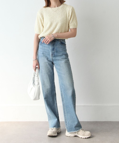 Chillfar(チルファー)の「サマーモールニットトップス(ニット/セーター・レディース・アイボリー/ブルー/モカ/チャコール・FREE)」の20枚目の写真