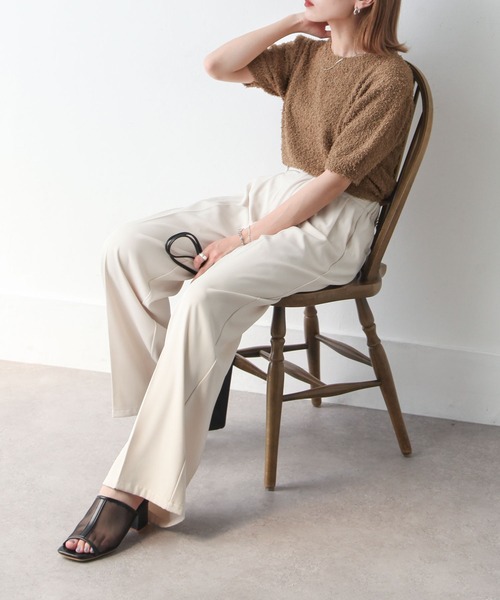 Chillfar(チルファー)の「サマーモールニットトップス(ニット/セーター・レディース・アイボリー/ブルー/モカ/チャコール・FREE)」の5枚目の写真