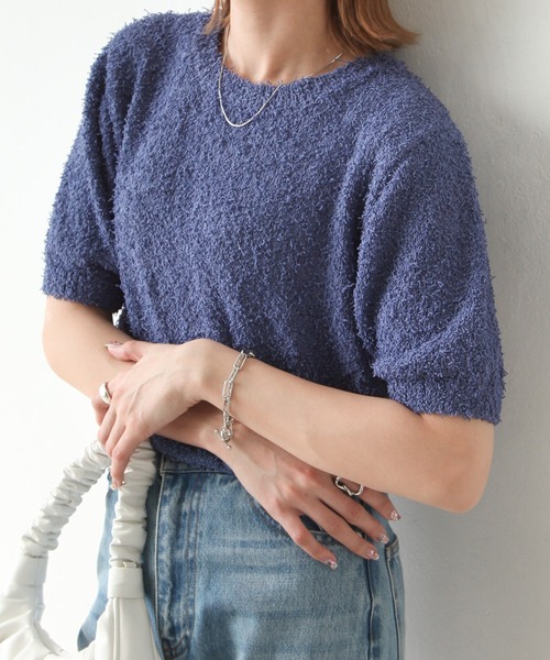 Chillfar(チルファー)の「サマーモールニットトップス(ニット/セーター・レディース・アイボリー/ブルー/モカ/チャコール・FREE)」の9枚目の写真