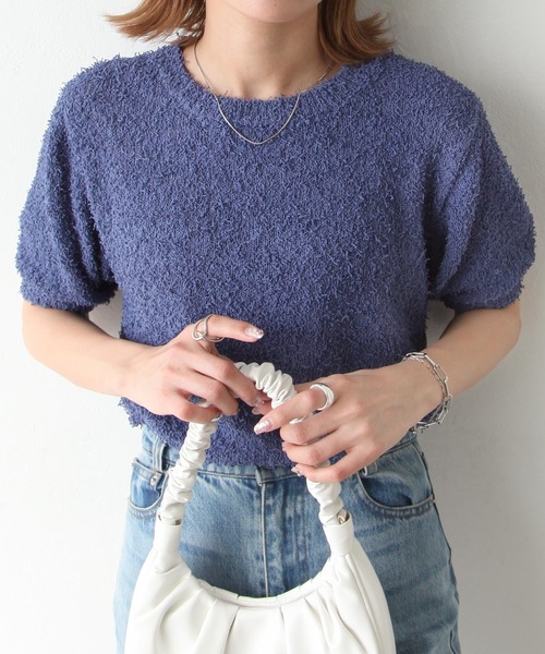 Chillfar(チルファー)の「サマーモールニットトップス(ニット/セーター・レディース・アイボリー/ブルー/モカ/チャコール・FREE)」の10枚目の写真