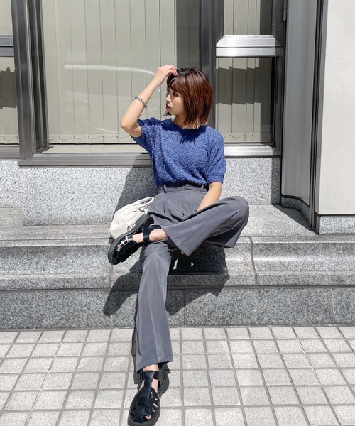 Chillfar(チルファー)の「サマーモールニットトップス(ニット/セーター・レディース・アイボリー/ブルー/モカ/チャコール・FREE)」の10枚目の写真
