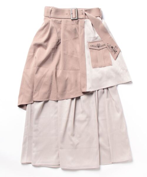 axes femme（アクシーズファム）の「アシメティアードロングスカート（デニムスカート・レディース・ネイビー/ベージュ/ブラック/ホワイト・FREE）」の9枚目の写真
