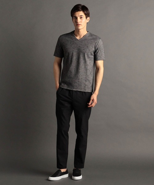 MONSIEUR NICOLE（ムッシュニコル）の「【canal deux Luxe】ジオメトリック VネックTシャツ（Tシャツ/カットソー・メンズ・ホワイト/グレー/ネイビー・MEDIUM/LARGE/XX-LARGE/X-LARGE）」の12枚目の写真