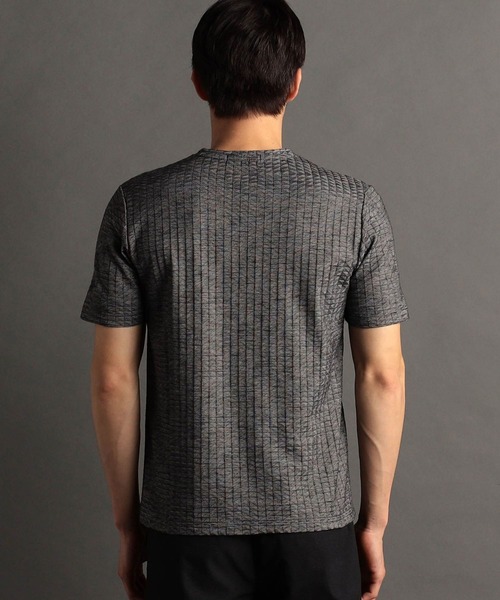 MONSIEUR NICOLE（ムッシュニコル）の「【canal deux Luxe】ジオメトリック VネックTシャツ（Tシャツ/カットソー・メンズ・ホワイト/グレー/ネイビー・MEDIUM/LARGE/XX-LARGE/X-LARGE）」の8枚目の写真