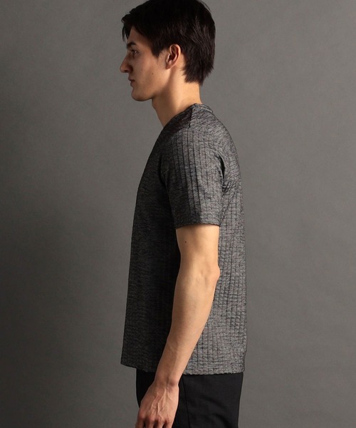 MONSIEUR NICOLE（ムッシュニコル）の「【canal deux Luxe】ジオメトリック VネックTシャツ（Tシャツ/カットソー・メンズ・ホワイト/グレー/ネイビー・MEDIUM/LARGE/XX-LARGE/X-LARGE）」の9枚目の写真