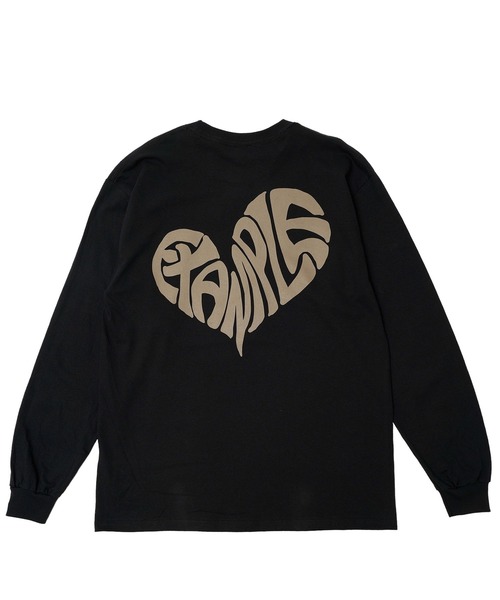 EXAMPLE（エグザンプル）の「《ZOZO LIMITED》EXAMPLE HEART LOGO L/S TEE（Tシャツ/カットソー・メンズ・ホワイト×レッド/ホワイト×ブルー/ホワイト×ブラック/ブラック×ホワイト/ブラック系その他/ブラック×パープル/ブラック×グリーン/ホワイト×イエロー・M/L/XL/XXL）」の6枚目の写真