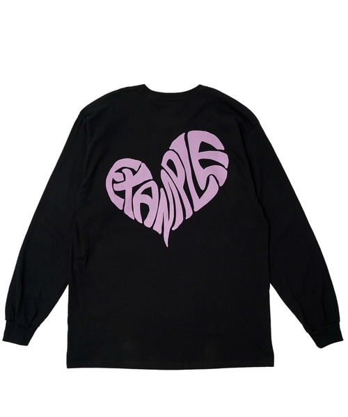 EXAMPLE（エグザンプル）の「《ZOZO LIMITED》EXAMPLE HEART LOGO L/S TEE（Tシャツ/カットソー・メンズ・ホワイト×レッド/ホワイト×ブルー/ホワイト×ブラック/ブラック×ホワイト/ブラック系その他/ブラック×パープル/ブラック×グリーン/ホワイト×イエロー・M/L/XL/XXL）」の7枚目の写真