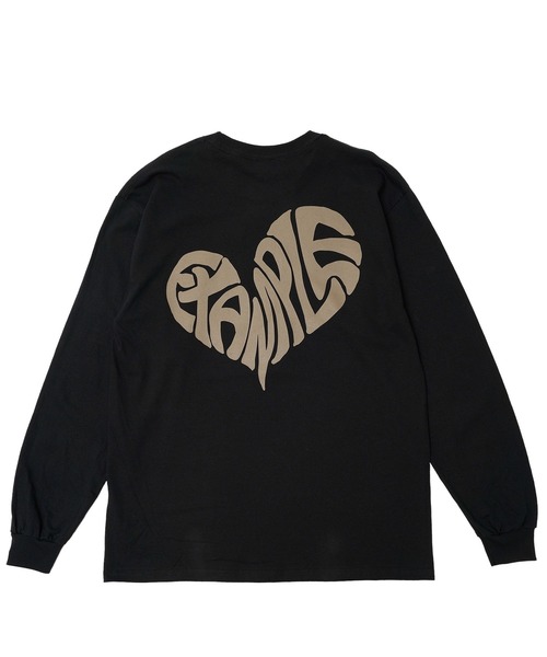EXAMPLE（エグザンプル）の「《ZOZO LIMITED》EXAMPLE HEART LOGO L/S TEE（Tシャツ/カットソー・メンズ・ホワイト×レッド/ホワイト×ブルー/ホワイト×ブラック/ブラック×ホワイト/ブラック系その他/ブラック×パープル/ブラック×グリーン/ホワイト×イエロー・M/L/XL/XXL）」の15枚目の写真