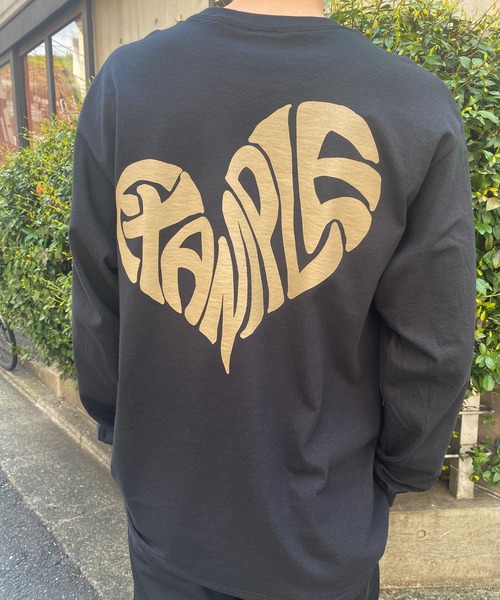 EXAMPLE（エグザンプル）の「《ZOZO LIMITED》EXAMPLE HEART LOGO L/S TEE（Tシャツ/カットソー・メンズ・ホワイト×レッド/ホワイト×ブルー/ホワイト×ブラック/ブラック×ホワイト/ブラック系その他/ブラック×パープル/ブラック×グリーン/ホワイト×イエロー・M/L/XL/XXL）」の14枚目の写真