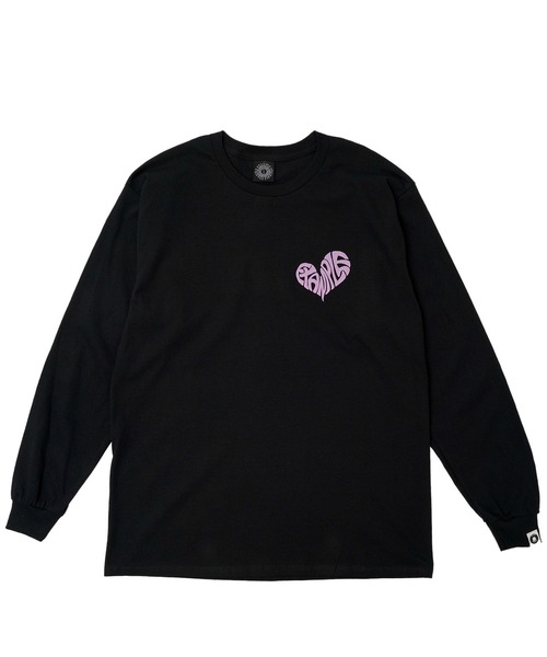 EXAMPLE（エグザンプル）の「《ZOZO LIMITED》EXAMPLE HEART LOGO L/S TEE（Tシャツ/カットソー・メンズ・ホワイト×レッド/ホワイト×ブルー/ホワイト×ブラック/ブラック×ホワイト/ブラック系その他/ブラック×パープル/ブラック×グリーン/ホワイト×イエロー・M/L/XL/XXL）」の18枚目の写真