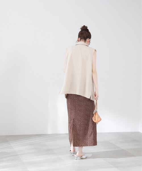 N.(N. Natural Beauty Basic)(エヌエヌナチュラルビューティーベーシック)の「◆小花柄ナロースカート(スカート・レディース・ホワイト系その他/ブラック系その他/ブラウン系その他・MEDIUM)」の19枚目の写真