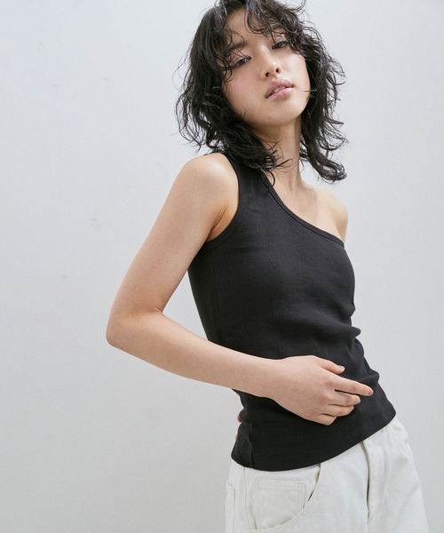 MILLER（ミラー）の「【Miller for ADAM ET ROPE'】Cup付ワンショルダー（タンクトップ・レディース・ブラック/ホワイト/ピンク・FREE）」の3枚目の写真