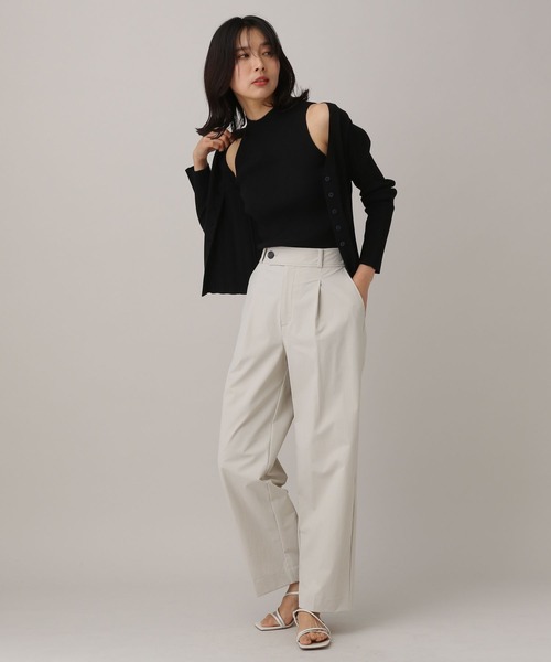 BARNYARDSTORM（バンヤードストーム）の「BARNYARDSTORM / 【撥水・接触冷感】セミワイド撥水パンツ（その他パンツ・レディース・ブルー/ブラック/グレイッシュベージュ・00/0/1/2）」の19枚目の写真