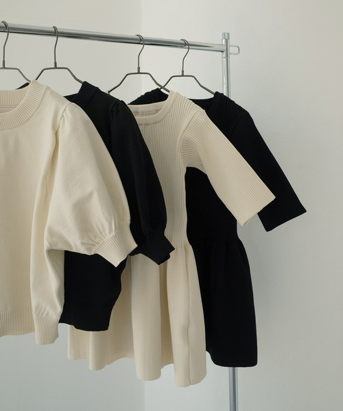 MIELI INVARIANT（ミエリインヴァリアント）の「Puff Knit Pullover（ニット/セーター・レディース・ブラック/アイボリー・FREE）」の14枚目の写真
