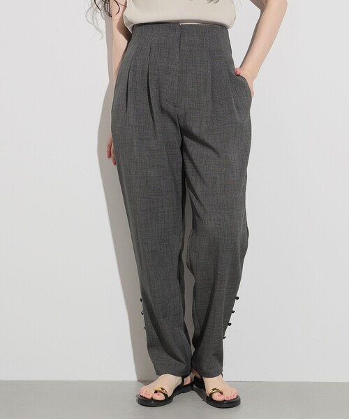 BEAMS HEART（ビームスハート）の「BEAMS HEART / パイピング 裾ボタン ハイウエストパンツ（スラックス・レディース・ブルー/ベージュ/ブラック系その他4/ホワイト系その他5/ネイビー・FREE）」の18枚目の写真