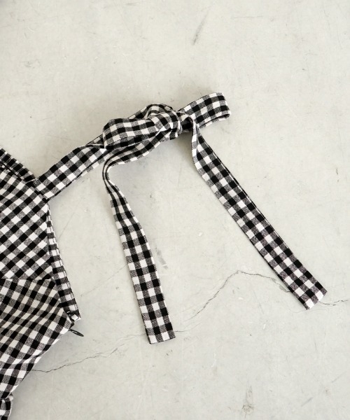 flower(フラワー)の「プレイフルチェックビスチェ(キャミソール・レディース・ブラック/ベージュ・FREE)」の15枚目の写真