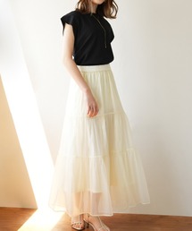 IAMUSE | シアーレイヤードティアードスカート S0998【IAMUSE】(スカート)