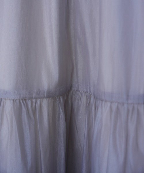 IAMUSE（アイアミューズ）の「シアーレイヤードティアードスカート S0998【IAMUSE】（スカート・レディース・ブラック/グレイッシュベージュ/アイボリー・FREE）」の7枚目の写真