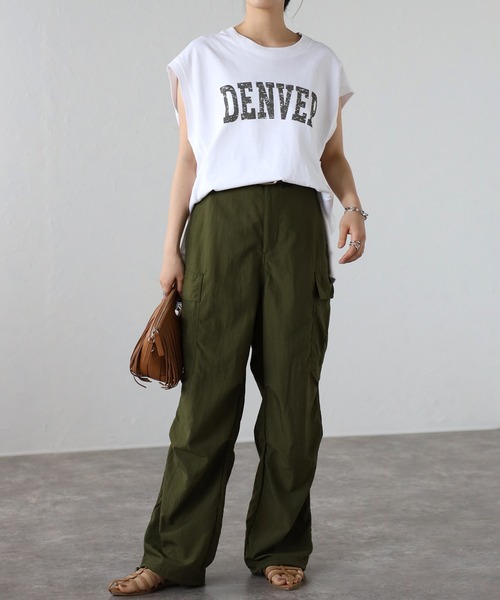 CREARE -LINO-(クレアーレリノ)の「<ユニセックス>オーバーサイズ ルーズ ワイド カーゴパンツ(カーゴパンツ・メンズ・ホワイト/ブラック/カーキ/チャコールグレー/ネイビー・M/L)」の9枚目の写真