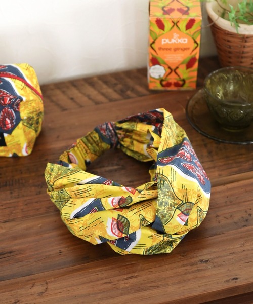 BAYFLOW（ベイフロー）の「[リゾートやフェスに!]【Asante sana】ターバン（ヘアバンド・レディース・ブルー/ピンク/レッド/イエロー・0）」の3枚目の写真