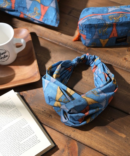 BAYFLOW（ベイフロー）の「[リゾートやフェスに!]【Asante sana】ターバン（ヘアバンド・レディース・ブルー/ピンク/レッド/イエロー・0）」の2枚目の写真