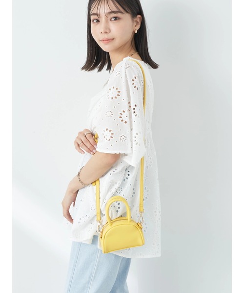 earth music&ecology（アースミュージックアンドエコロジー）の「miniminiボストンバッグ（エコバッグ/サブバッグ・レディース・ブラック/ブルーグリーン/イエロー/オフホワイト・FREE）」の5枚目の写真