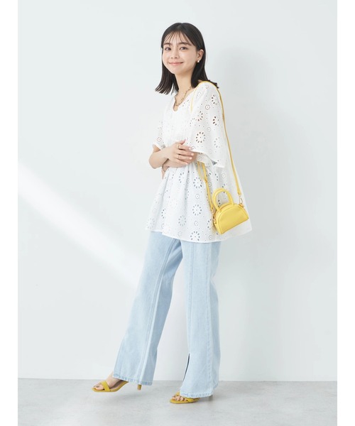 earth music&ecology（アースミュージックアンドエコロジー）の「miniminiボストンバッグ（エコバッグ/サブバッグ・レディース・ブラック/ブルーグリーン/イエロー/オフホワイト・FREE）」の10枚目の写真