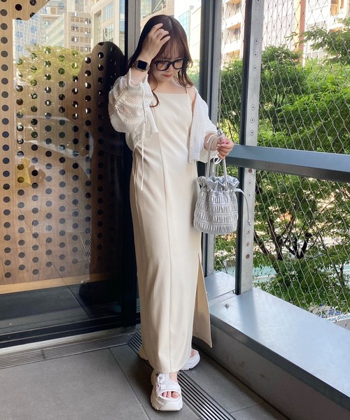 one after another NICE CLAUP（ワンアフターアナザーナイスクラップ）の「メッシュカーディガン（カーディガン/ボレロ・レディース・オフホワイト/アイボリー・FREE）」の13枚目の写真