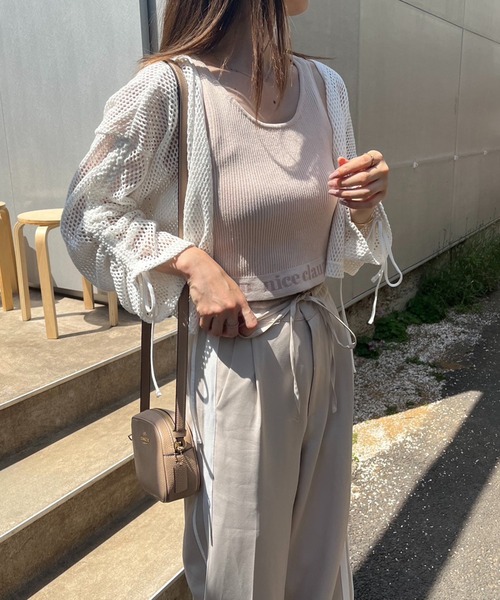 one after another NICE CLAUP（ワンアフターアナザーナイスクラップ）の「メッシュカーディガン（カーディガン/ボレロ・レディース・オフホワイト/アイボリー・FREE）」の8枚目の写真