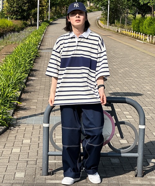 kutir(クティール)の「ビッグシルエットボーダーラガーシャツ(その他トップス・メンズ・ホワイト系その他/ブラック系その他/ブルー系その他・MEDIUM/LARGE)」の20枚目の写真