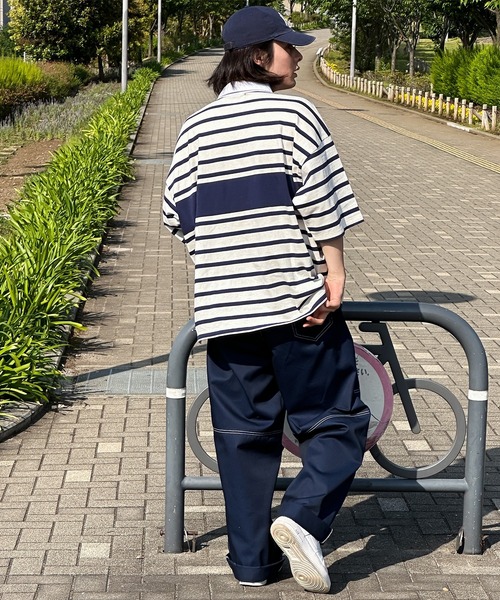 kutir(クティール)の「ビッグシルエットボーダーラガーシャツ(その他トップス・メンズ・ホワイト系その他/ブラック系その他/ブルー系その他・MEDIUM/LARGE)」の11枚目の写真