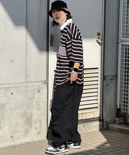 kutir(クティール)の「ビッグシルエットボーダーラガーシャツ(その他トップス・メンズ・ホワイト系その他/ブラック系その他/ブルー系その他・MEDIUM/LARGE)」の12枚目の写真