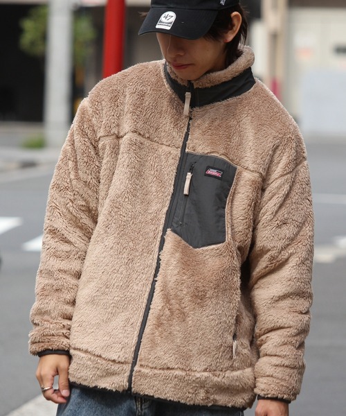 Dickies（ディッキーズ）の「【GENUINE DICKIES/ジェニュインディッキーズ】シャギーボア スタンド ジップブルゾン（ブルゾン・メンズ・アイボリー/オリーブ/ベージュ/チャコール/ブラック/カーキ・M/L/XL）」の4枚目の写真