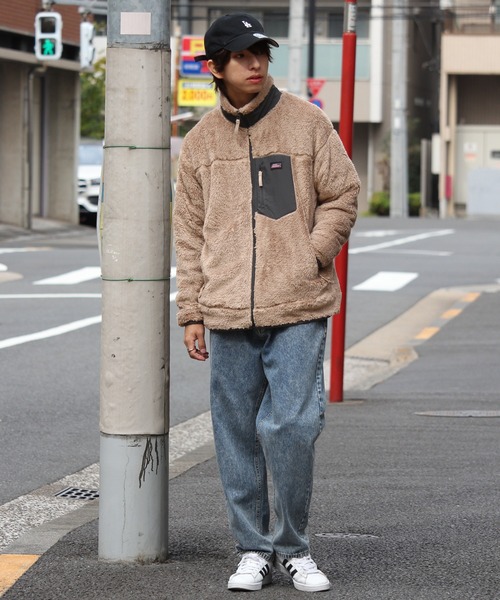 Dickies（ディッキーズ）の「【GENUINE DICKIES/ジェニュインディッキーズ】シャギーボア スタンド ジップブルゾン（ブルゾン・メンズ・アイボリー/オリーブ/ベージュ/チャコール/ブラック/カーキ・M/L/XL）」の14枚目の写真