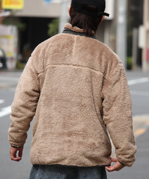 Dickies（ディッキーズ）の「【GENUINE DICKIES/ジェニュインディッキーズ】シャギーボア スタンド ジップブルゾン（ブルゾン・メンズ・アイボリー/オリーブ/ベージュ/チャコール/ブラック/カーキ・M/L/XL）」の15枚目の写真