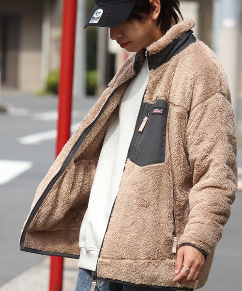 Dickies（ディッキーズ）の「【GENUINE DICKIES/ジェニュインディッキーズ】シャギーボア スタンド ジップブルゾン（ブルゾン・メンズ・アイボリー/オリーブ/ベージュ/チャコール/ブラック/カーキ・M/L/XL）」の16枚目の写真