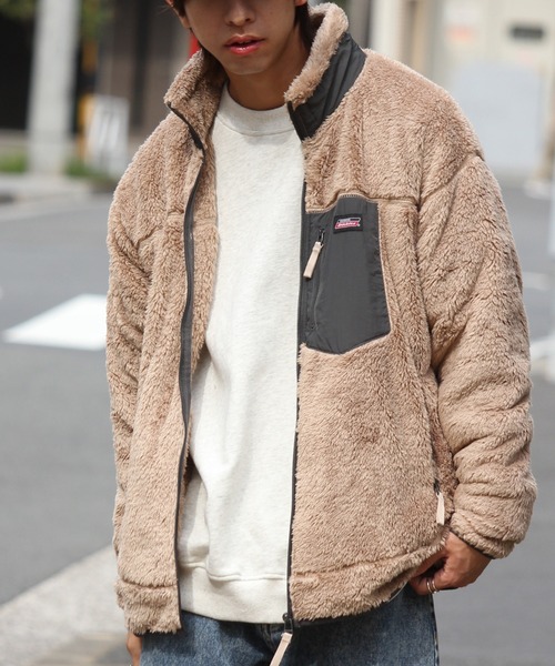 Dickies（ディッキーズ）の「【GENUINE DICKIES/ジェニュインディッキーズ】シャギーボア スタンド ジップブルゾン（ブルゾン・メンズ・アイボリー/オリーブ/ベージュ/チャコール/ブラック/カーキ・M/L/XL）」の17枚目の写真