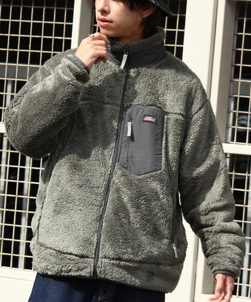 Dickies（ディッキーズ）の「【GENUINE DICKIES/ジェニュインディッキーズ】シャギーボア スタンド ジップブルゾン（ブルゾン・メンズ・アイボリー/オリーブ/ベージュ/チャコール/ブラック/カーキ・M/L/XL）」の10枚目の写真