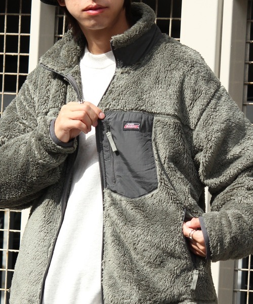 Dickies（ディッキーズ）の「【GENUINE DICKIES/ジェニュインディッキーズ】シャギーボア スタンド ジップブルゾン（ブルゾン・メンズ・アイボリー/オリーブ/ベージュ/チャコール/ブラック/カーキ・M/L/XL）」の12枚目の写真